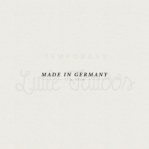 Made In Germany Temporary Tattoo - Set of 3