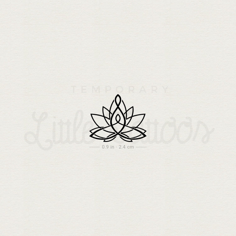 Motherhood Lotus Temporary Tattoo - Set of 3