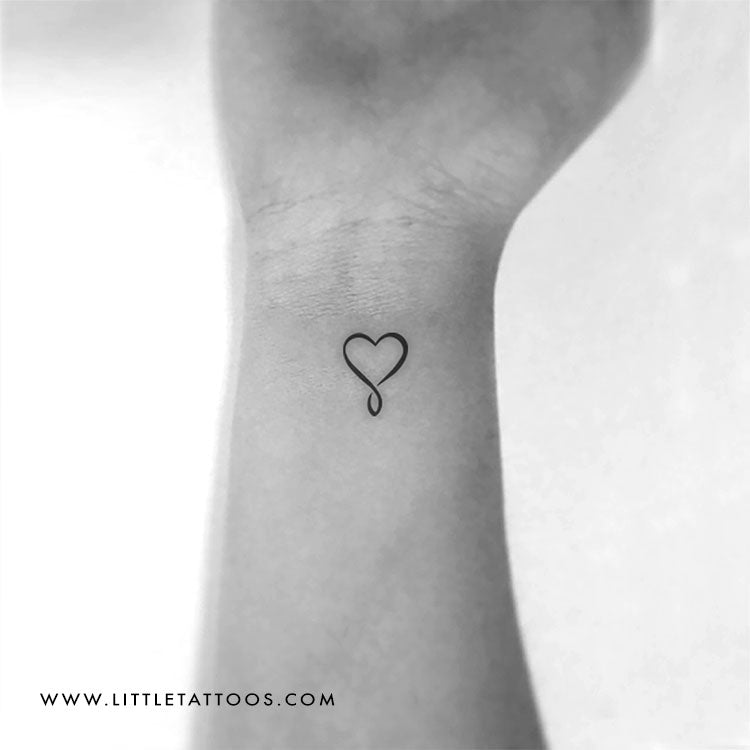 Infinity Heart Temporary Tattoo - Set of 3