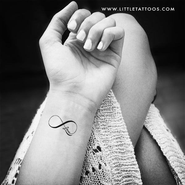 Love Infinity Symbol Temporary Tattoo - Set of 3