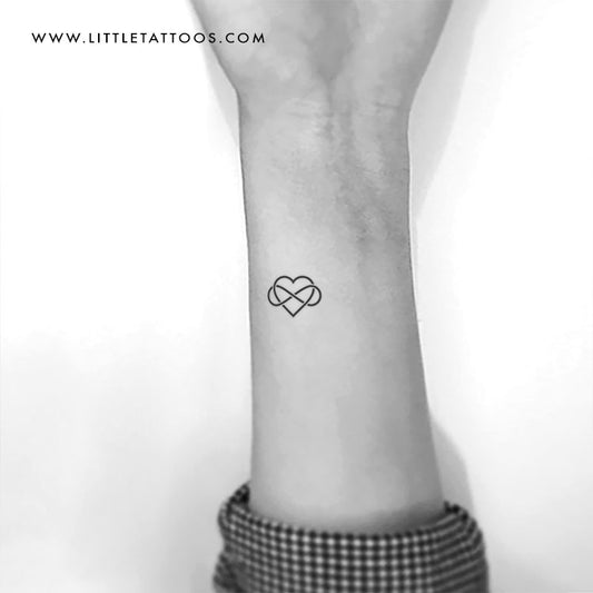 Tatuaje temporal de corazón e infinito (juego de 3)