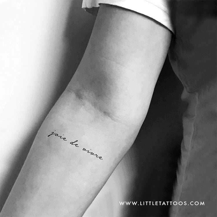 Joie De Vivre Temporary Tattoo - Set of 3