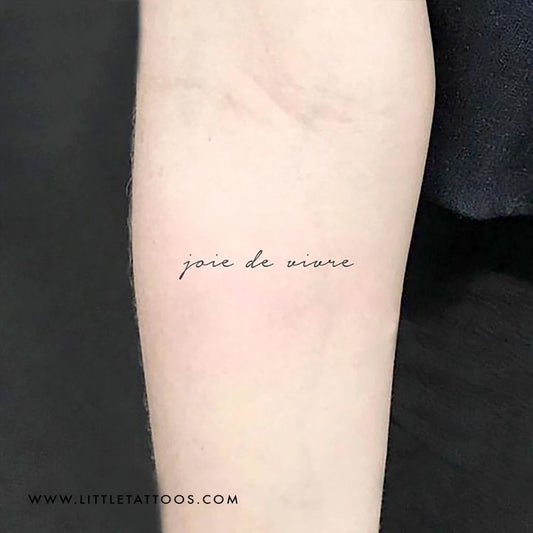 Joie De Vivre Temporary Tattoo - Set of 3