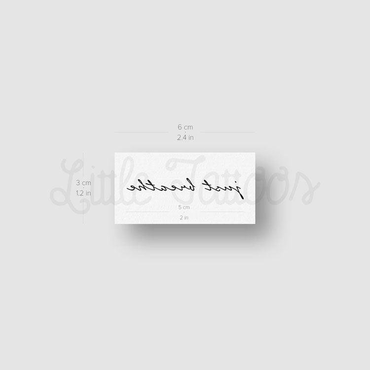 Just Breathe Temporary Tattoo - Set of 3