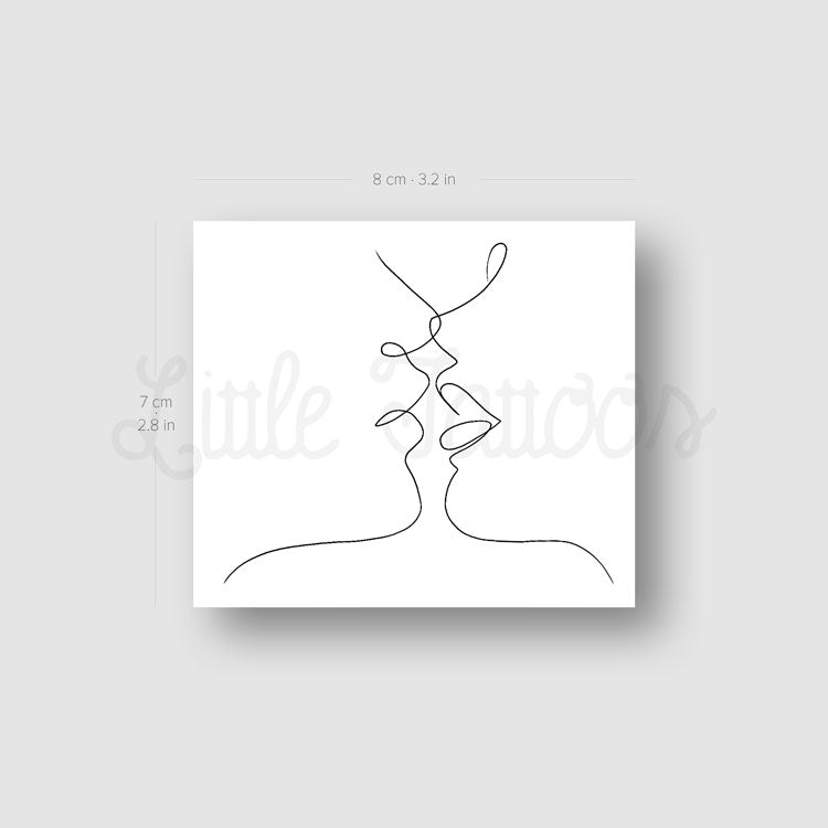 Tatuaje temporal de beso de Harmlessberry (juego de 3)