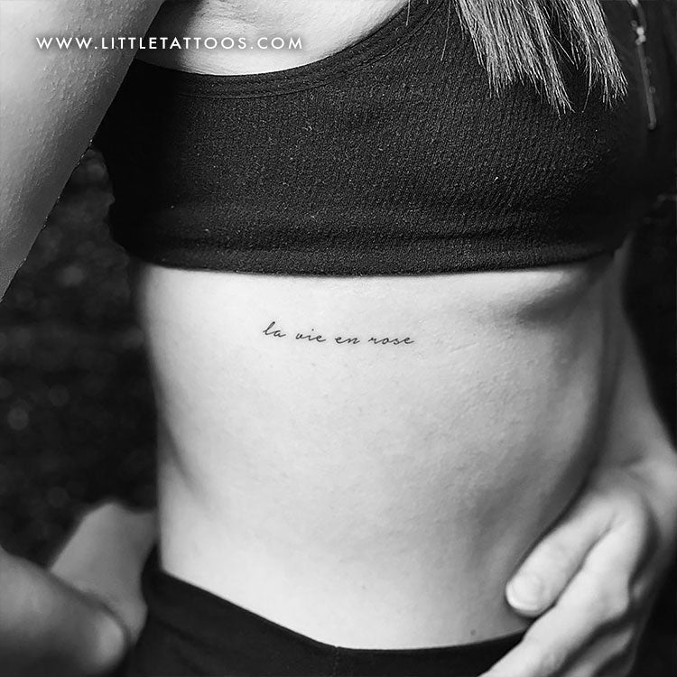 La Vie En Rose Temporary Tattoo - Set of 3