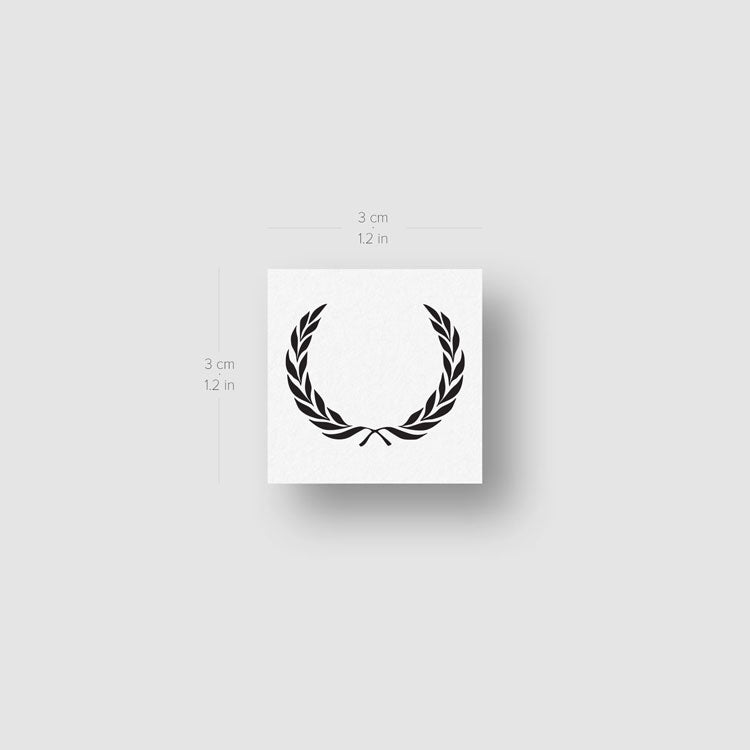 Minimalist Laurel Wreath Temporary Tattoo - Set of 3