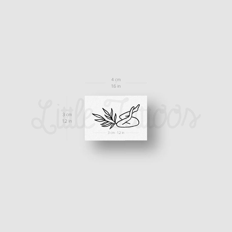 Leaf Head Woman Temporary Tattoo by Tukoi - Set of 3