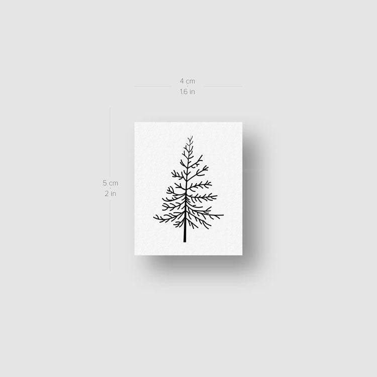 Pine Tree Temporary Tattoo - Set of 3