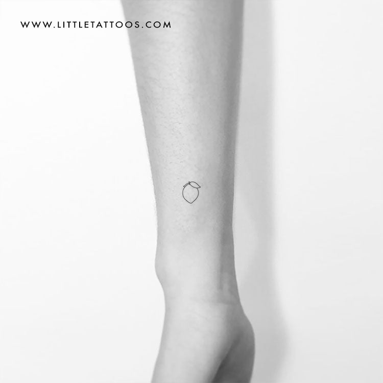 Tiny Lemon Temporary Tattoo - Set of 3