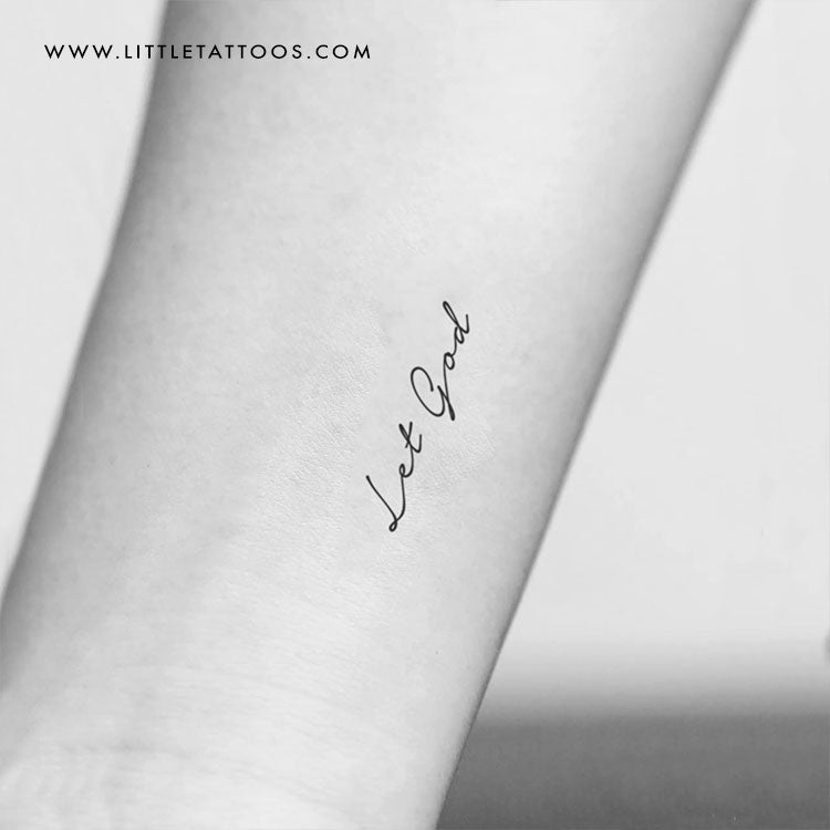 Tatuaje temporal "Let God" - Juego de 3
