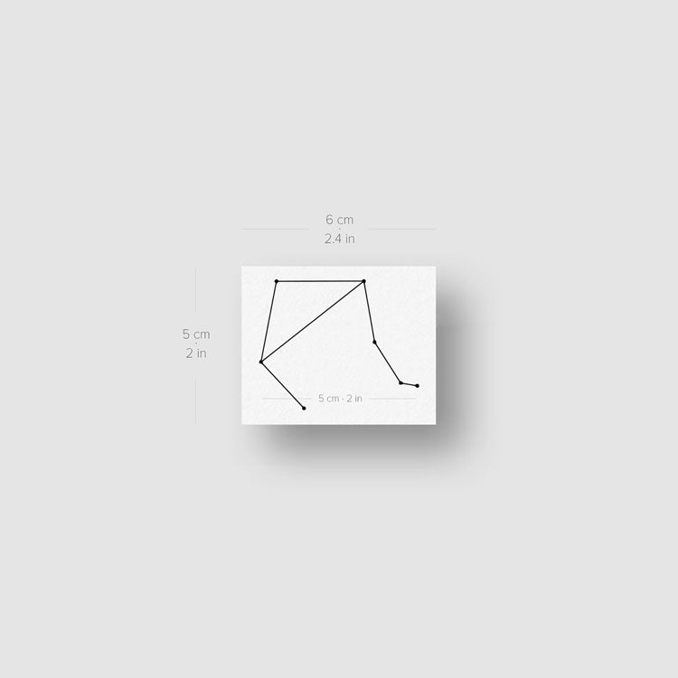 Tatuaje temporal de la constelación de Libra - Juego de 3