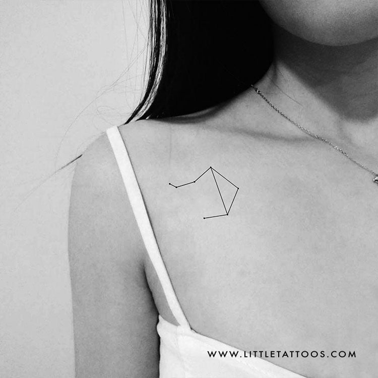Tatuaje temporal de la constelación de Libra - Juego de 3