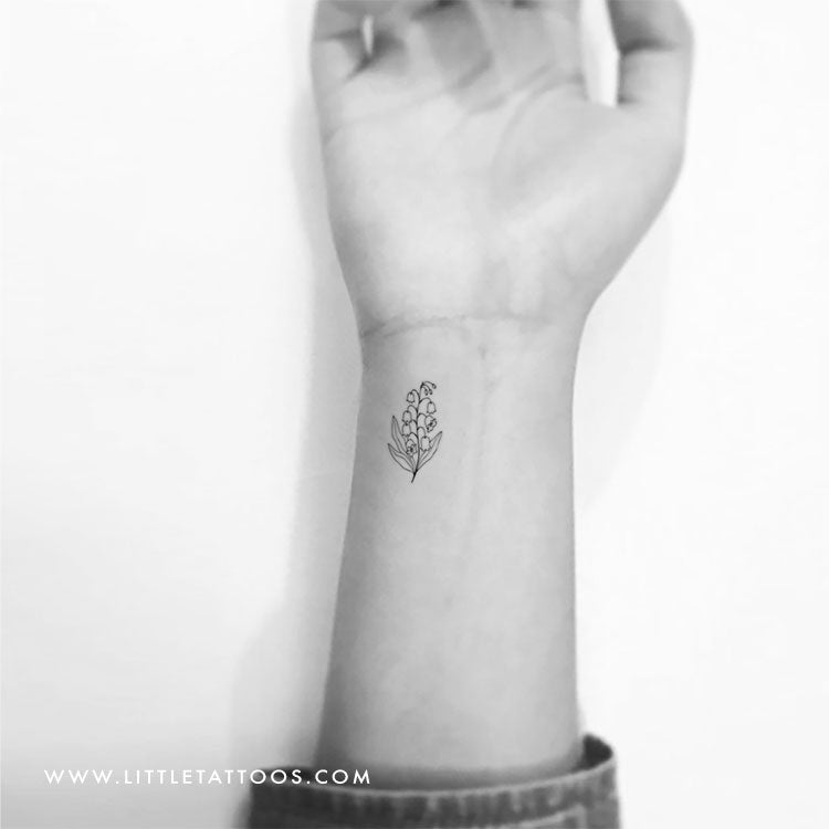Tatuaje temporal de lirio de los valles - Juego de 3