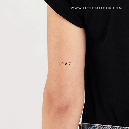 1987 Birth Year Temporary Tattoo - Set of 3