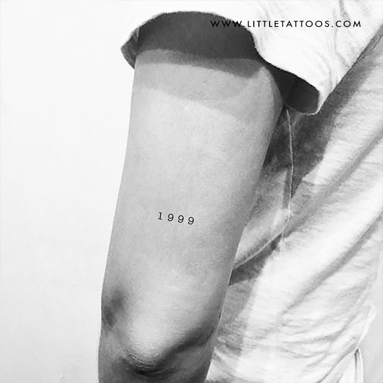 1999 Birth Year Temporary Tattoo - Set of 3