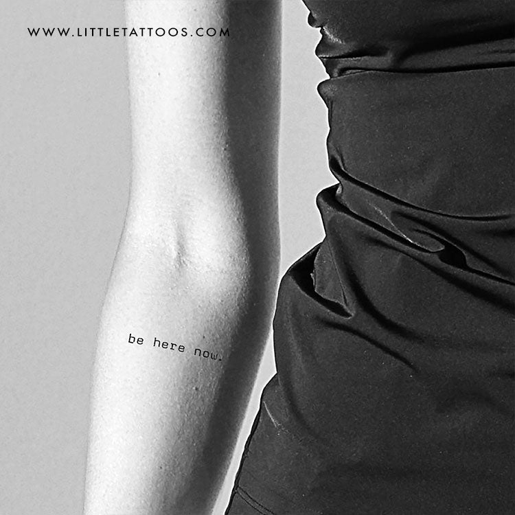 Be Here Now Temporary Tattoo - Set of 3