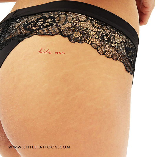 Bite Me Temporary Tattoo - Set of 3