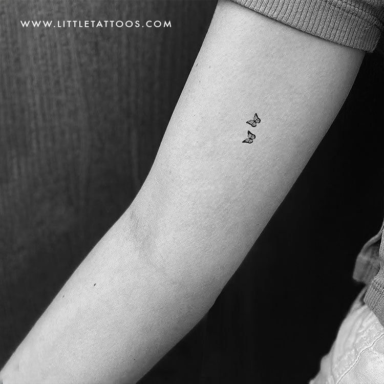 Butterfly Couple Temporary Tattoo - Set of 3