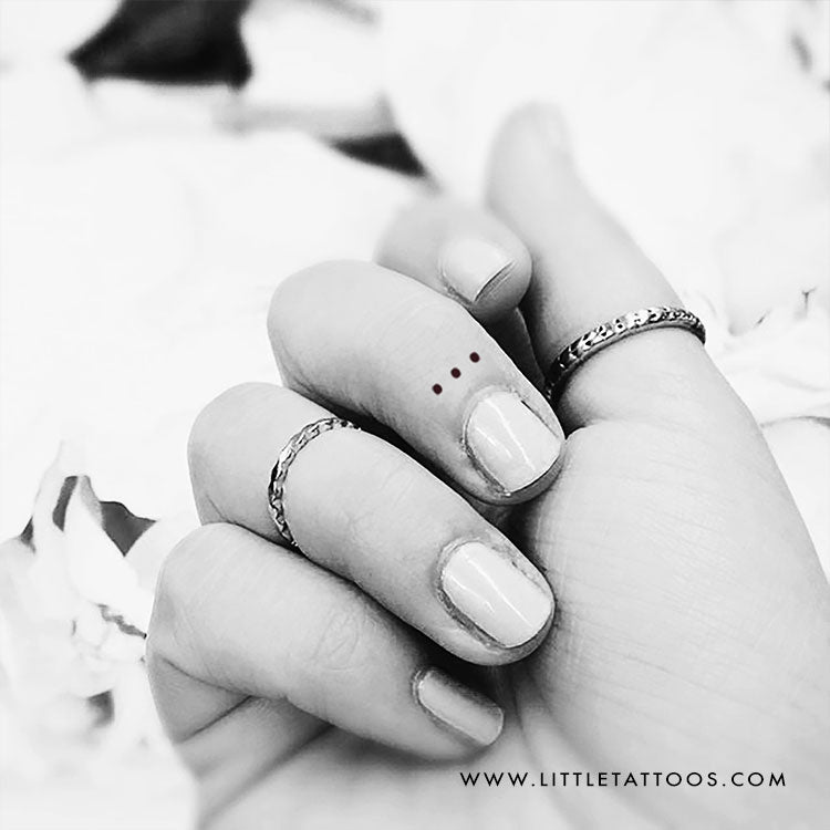 Three Tiny Dots Temporary Tattoo - Set of 3