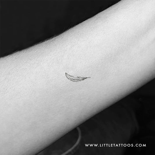 Tatuaje temporal de pluma pequeña - Juego de 3