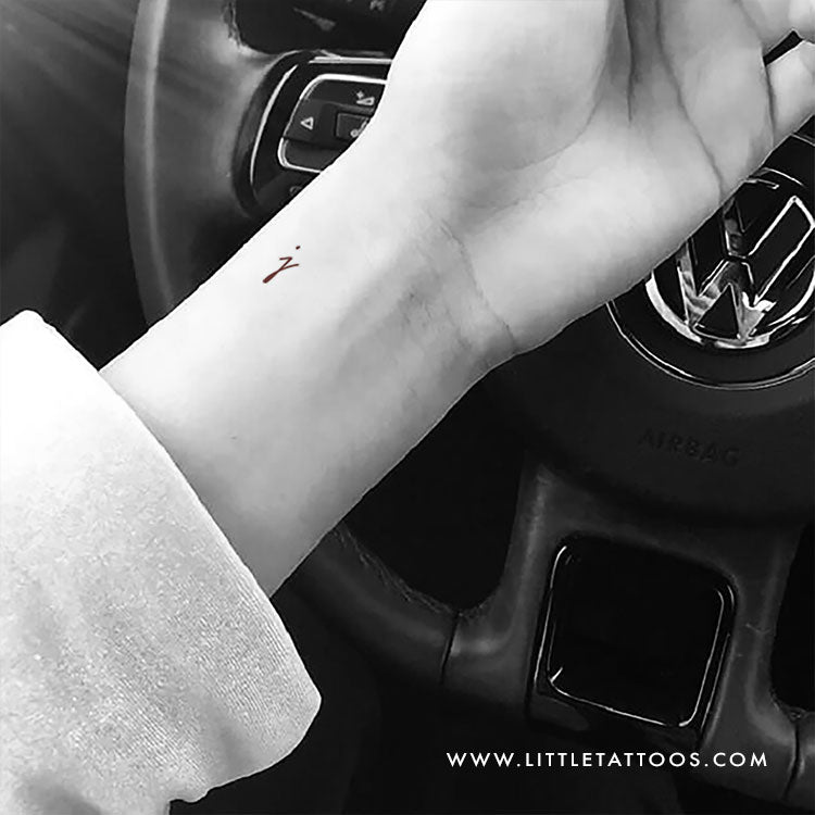 Tatuaje temporal de letra J manuscrita - Juego de 3