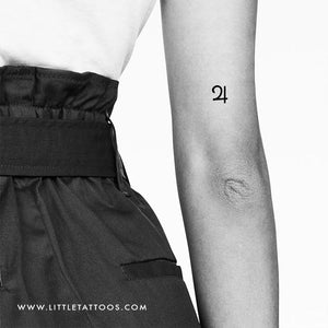 Jupiter Planetary Symbol Temporary Tattoo - Set of 3