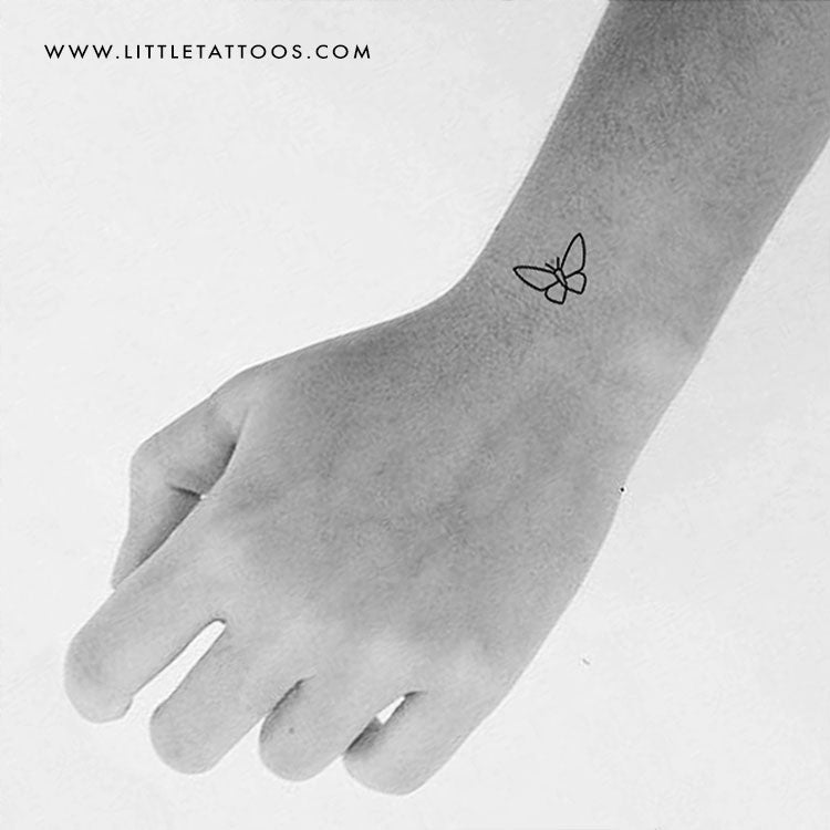 Minimalist Butterfly Temporary Tattoo - Set of 3