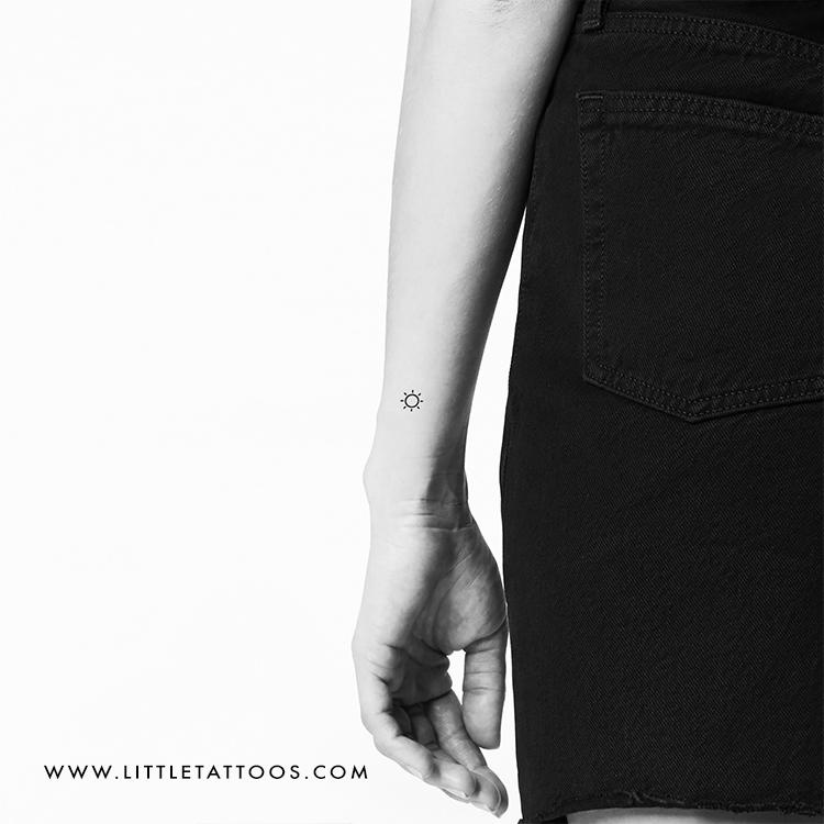 Sun Temporary Tattoo - Set of 3