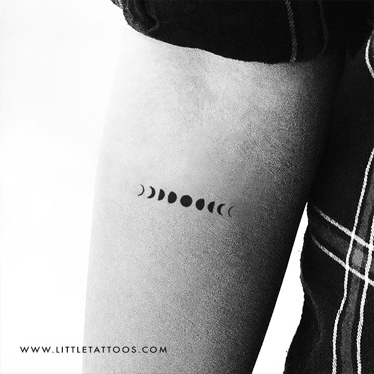 Moon Phases Temporary Tattoo - Set of 3