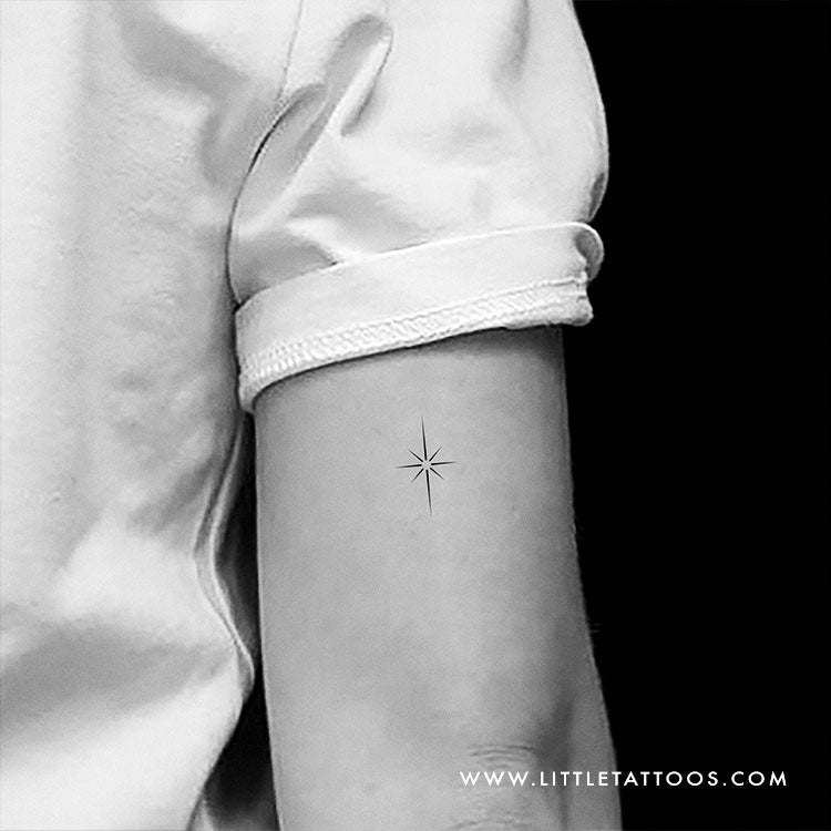 North Star Temporary Tattoo - Set of 3