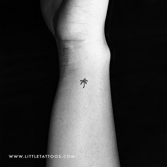 Tiny Palm Tree Temporary Tattoo - Set of 3