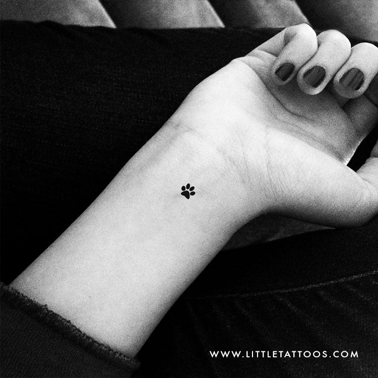 Dog Paw Temporary Tattoo - Set of 3