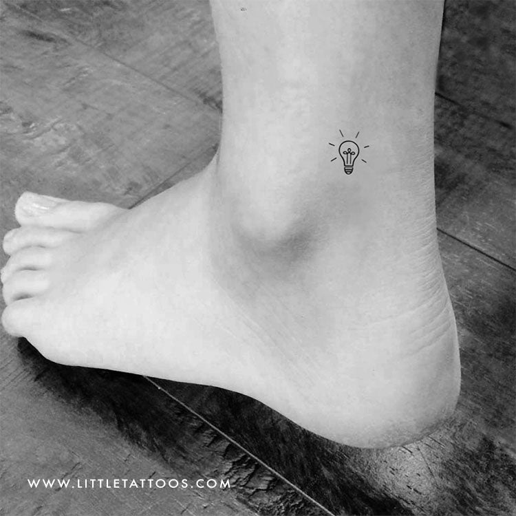 Shining Light Bulb Temporary Tattoo - Set of 3