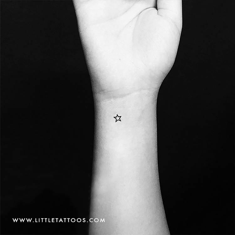 Star Outline Temporary Tattoo - Set of 3