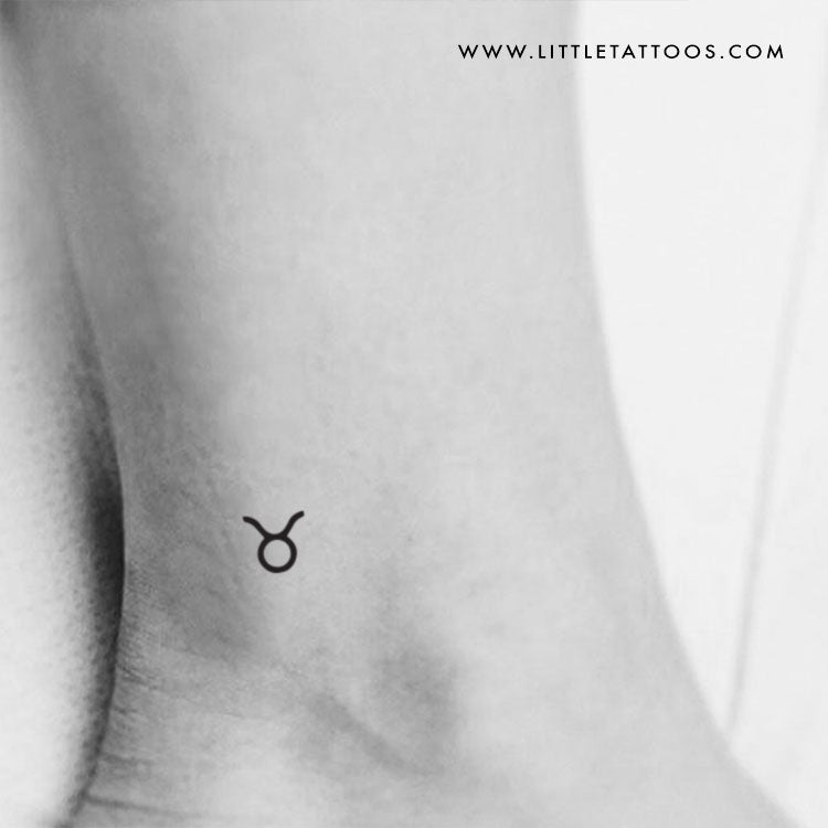 Taurus Zodiac Symbol Temporary Tattoo - Set of 3