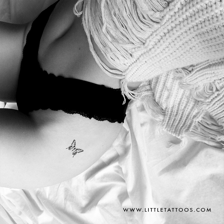 Swallowtail Butterfly Temporary Tattoo - Set of 3