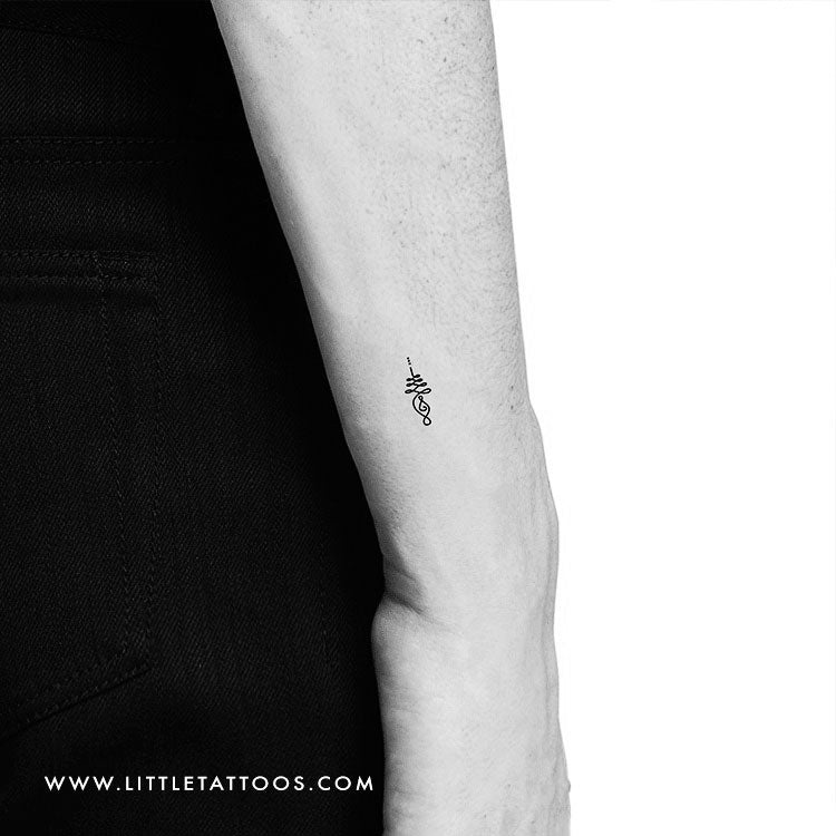 Small Unalome Temporary Tattoo - Set of 3