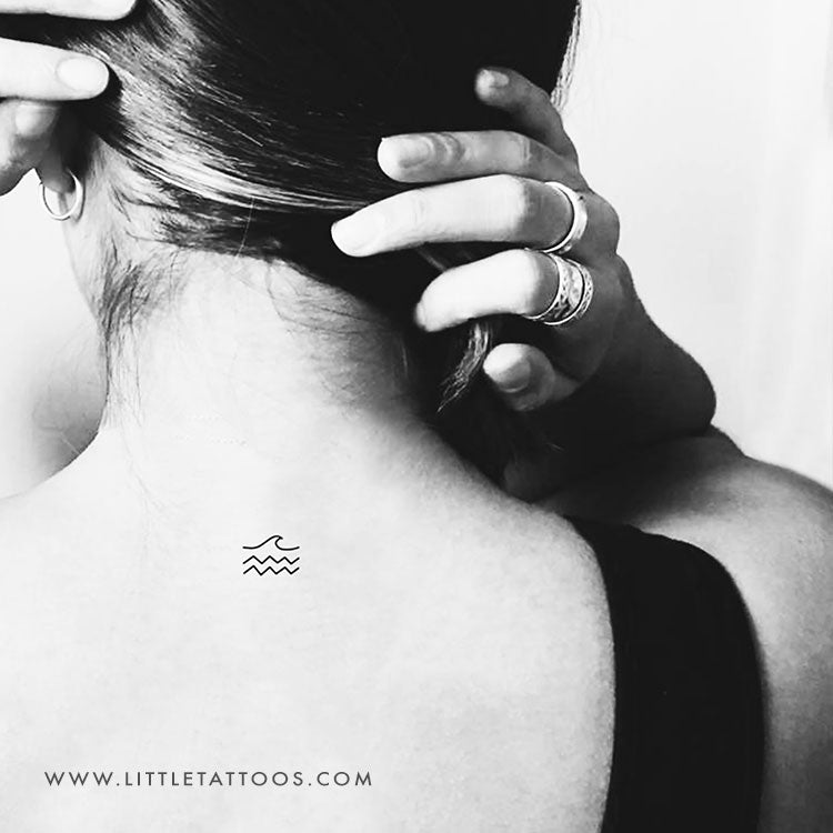 Minimalist Sea Temporary Tattoo - Set of 3