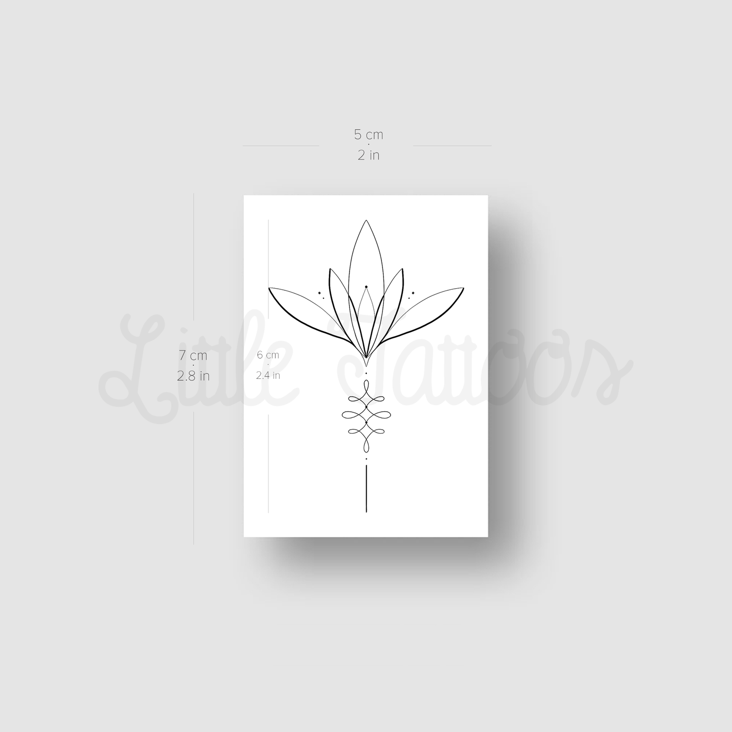 Lotus Flower Temporary Tattoo by Harmlessberry - Set of 3
