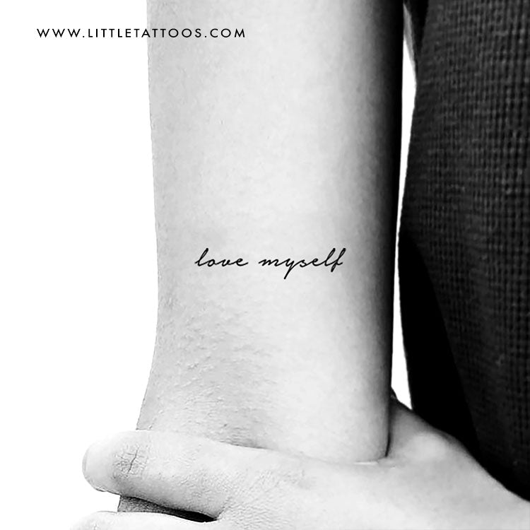 Tatuaje temporal "Love Myself" - Juego de 3
