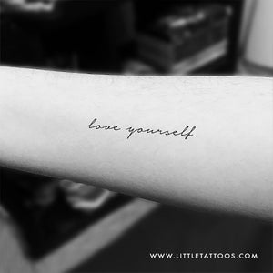 Love Yourself Temporary Tattoo - Set of 3