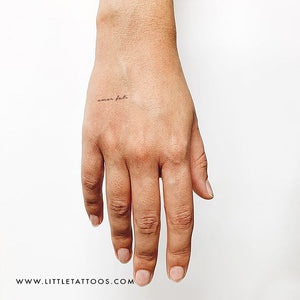 Small Amor Fati Temporary Tattoo - Set of 3