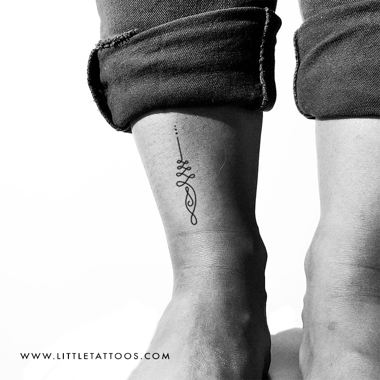 Tatuaje temporal Unalome - Juego de 3