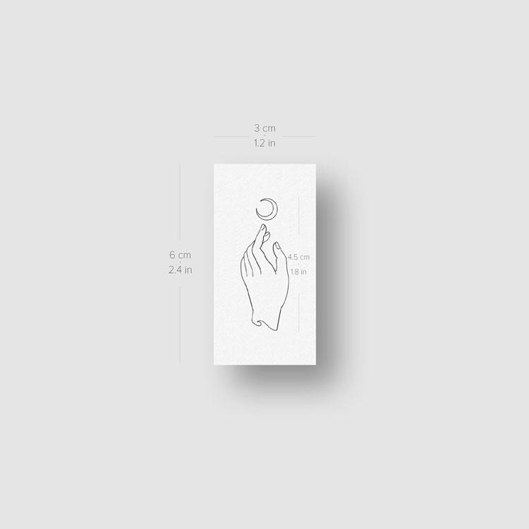 Luna by Jakenowicz Temporary Tattoo - Set of 3