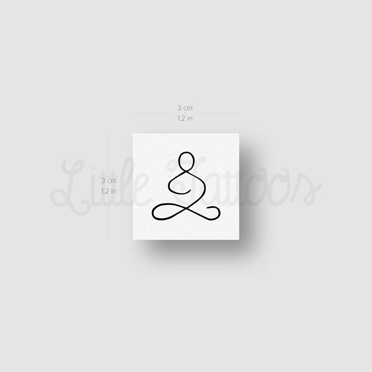 Tatuaje temporal de meditación - Juego de 3