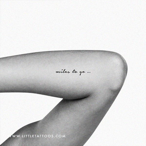 Miles To Go Temporary Tattoo - Set of 3