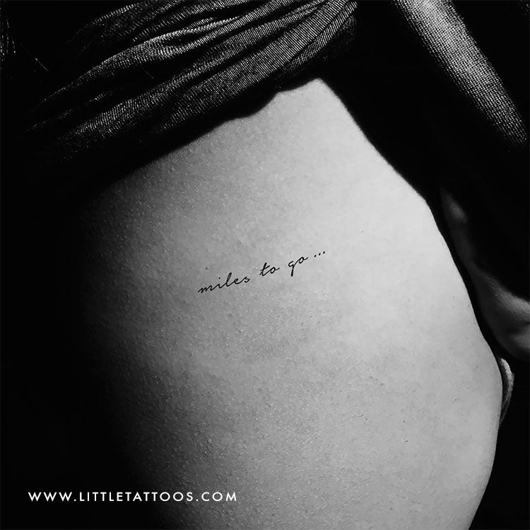 Miles To Go Temporary Tattoo - Set of 3