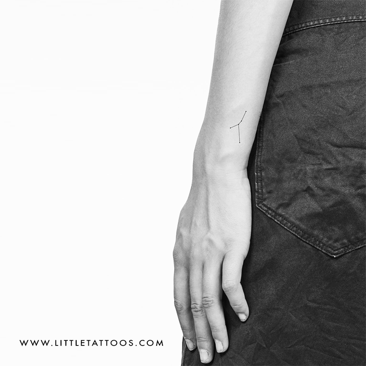 Tatuaje temporal pequeño de la constelación de Cáncer (juego de 3)