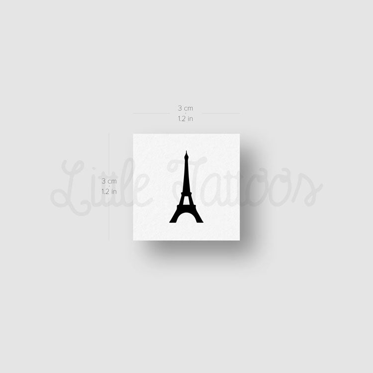Eiffel Tower Temporary Tattoo - Set of 3